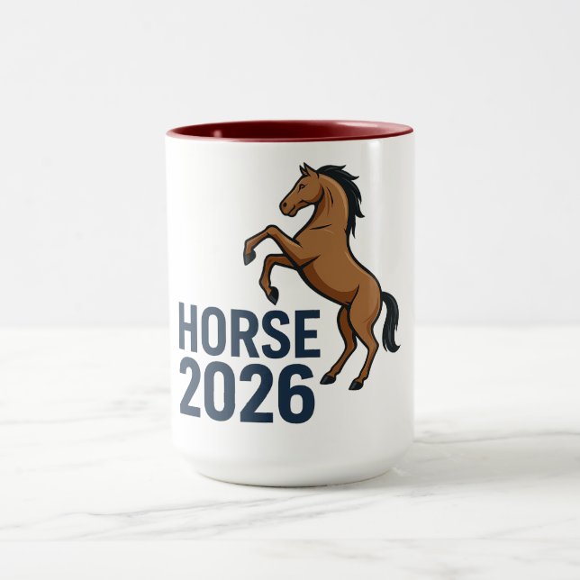 Year of the Horse 2026 Tasse (Zentrum)
