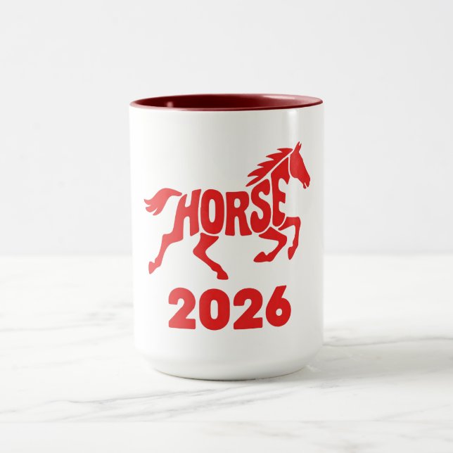 Year of the Horse 2026 Tasse (Zentrum)