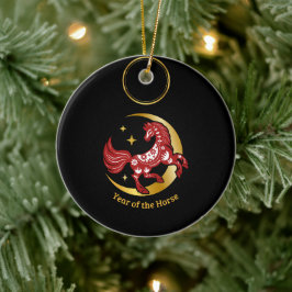 Year of the Horse Lunar  Keramik Ornament