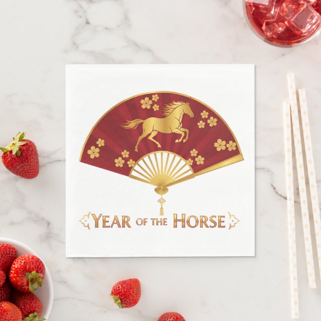 Year of the Horse New Years Eve Party Serviette (Beispiel)