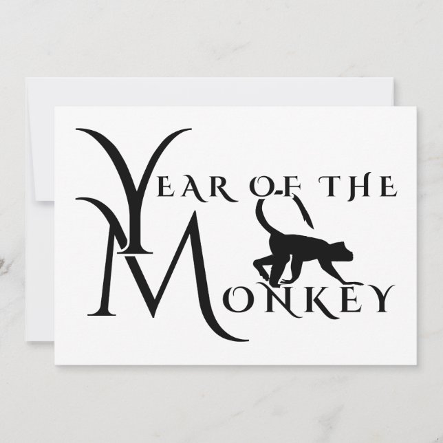 Year of the Monkey Einladung (Vorderseite)