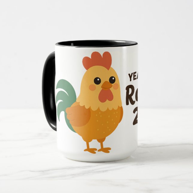 Year of the Rooster 2029 Tasse (Vorderseite Links)