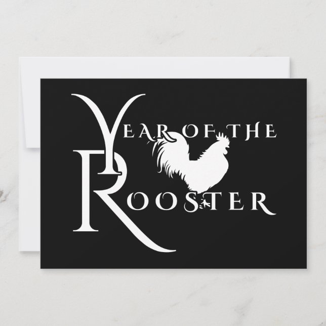 Year of the Rooster Einladung (Vorderseite)