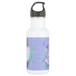 Year text JW watercolors Edelstahlflasche