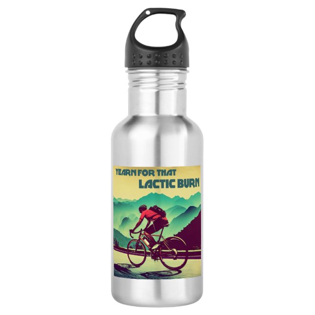 Yearn für dieses laktische Brennen Radfahren Edelstahlflasche (Vorderseite)