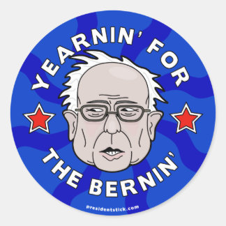 Yearnin' für den Bernin', Bernie Sanders Sheet Runder Aufkleber