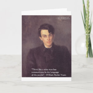 Yeats "Denke Weit" Weisheitszitate Geschenke & Kar Karte