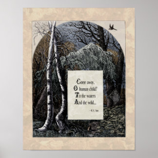 Yeats "The Stolen Child" Viktorianisch Art Gedicht Poster
