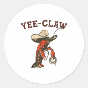 Yeclaw Funny Crawfish Cajun Seafood Festival Runder Aufkleber