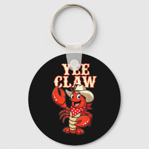 Yee Claw Lustiger Vintage Crawfish-Koch Cajun Meer Schlüsselanhänger