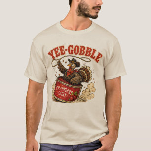Yee-Gobble Truthahn Erntedankfest Design T-Shirt