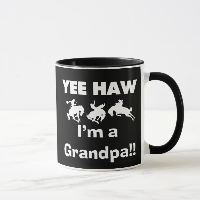 Yee Haw bin ich ein Großvater-T - Shirts und Tasse (Rechts)