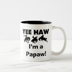 Yee Haw bin ich eine Papaya-Frucht T - Shirts und Zweifarbige Tasse