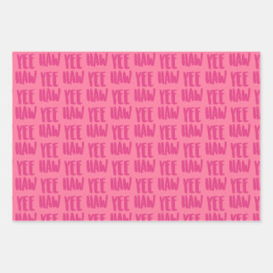Yee Haw Geschenkpapier, Country Glam Geschenkverpa Geschenkpapier Set