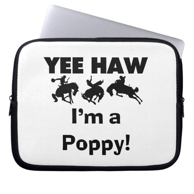 Yee Haw I bin ein Mohnmensch-T - Shirt und Geschen Laptopschutzhülle (Vorderseite)