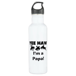 Yee Haw I bin ein Papa-T - Shirt und Trinkflasche