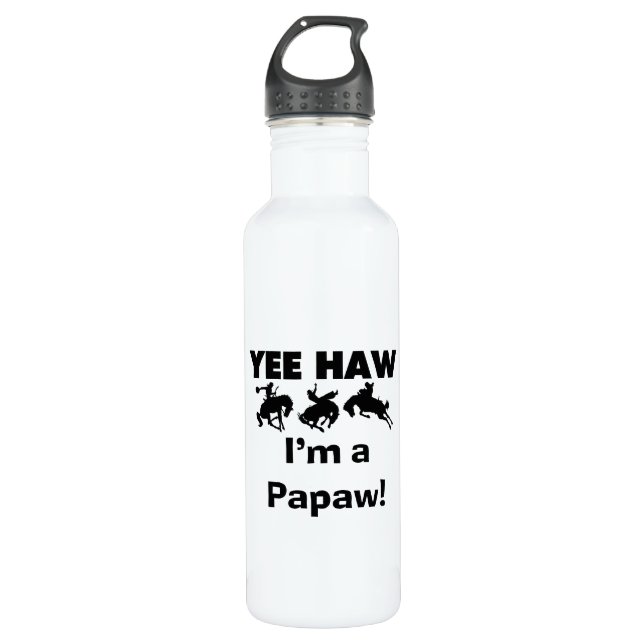 Yee Haw I bin ein Papaw-T - Shirt und Trinkflasche (Vorderseite)
