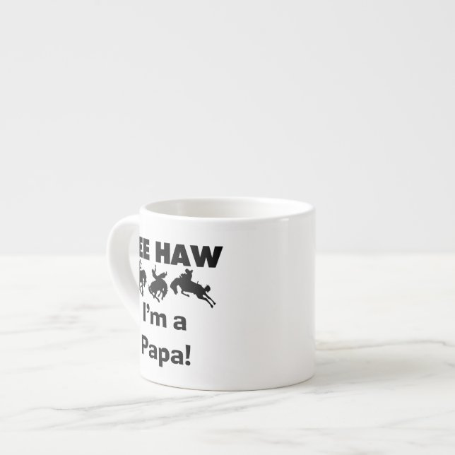 Yee Haw I bin Papa-T - Shirt und GIfts Espressotasse (Vorderseite Links)