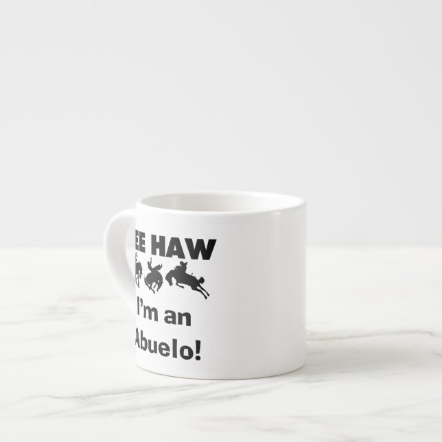 Yee Haw ich bin Abuelo-T - Shirt und Geschenke Espressotasse (Vorderseite Links)