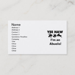 Yee Haw ich bin Abuelo-T - Shirt und Geschenke Visitenkarte