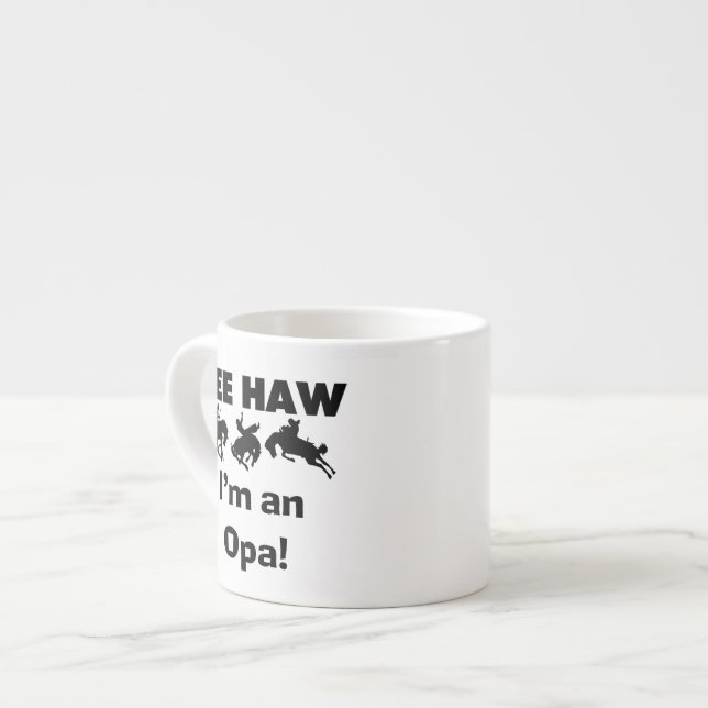 Yee Haw ich bin ein Opa-T - Shirt und Geschenke Espressotasse (Vorderseite Links)