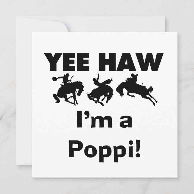 Yee Haw ich bin ein Poppi-T - Shirt und Geschenke (Vorderseite)