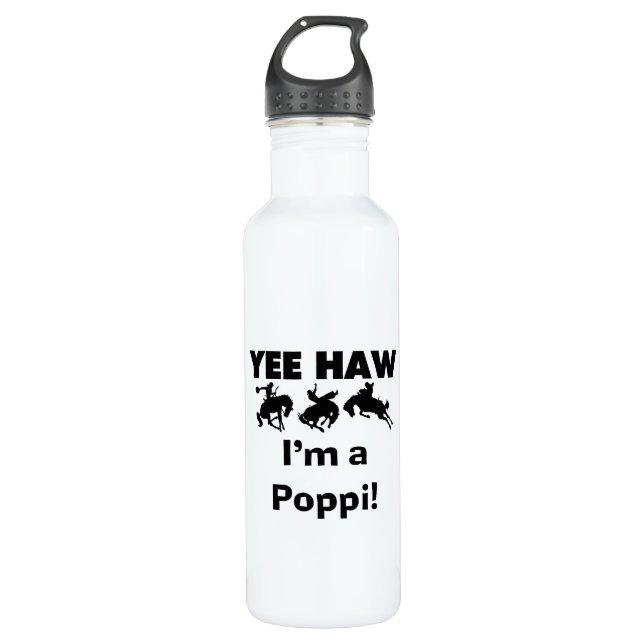 Yee Haw ich bin ein Poppi-T - Shirt und Trinkflasche (Vorderseite)