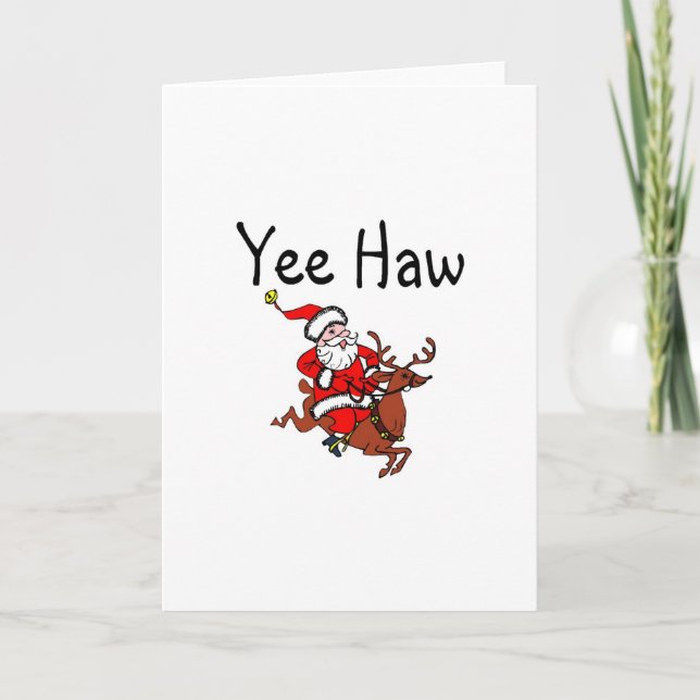 Yee Haw Sankt Feiertagskarte (Vorderseite)