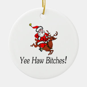 Yee Haw Sankt Keramikornament