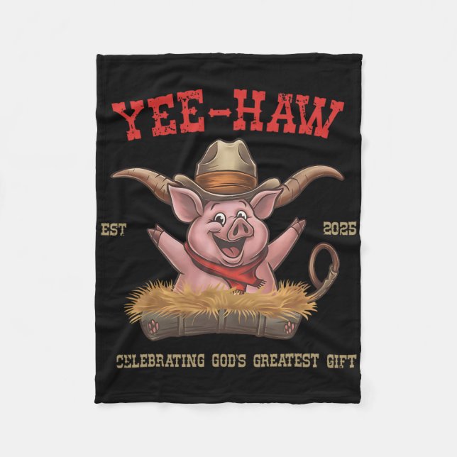 Yee Haw Vbs 2025 Animal Farm Vacation Bible School Fleecedecke (Vorderseite)