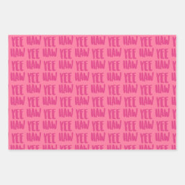 Yee Haw Wrapping Paper, Country Glam Gift Wrap Geschenkpapier Set