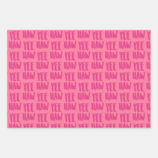 Yee Haw Wrapping Paper, Country Glam Gift Wrap Geschenkpapier Set