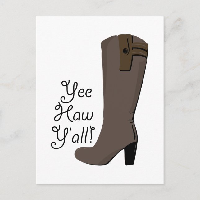 Yee Haw Y'all Postkarte (Vorderseite)