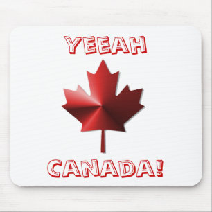 Yeeah Canada Flag Ahornleaf Mousepad