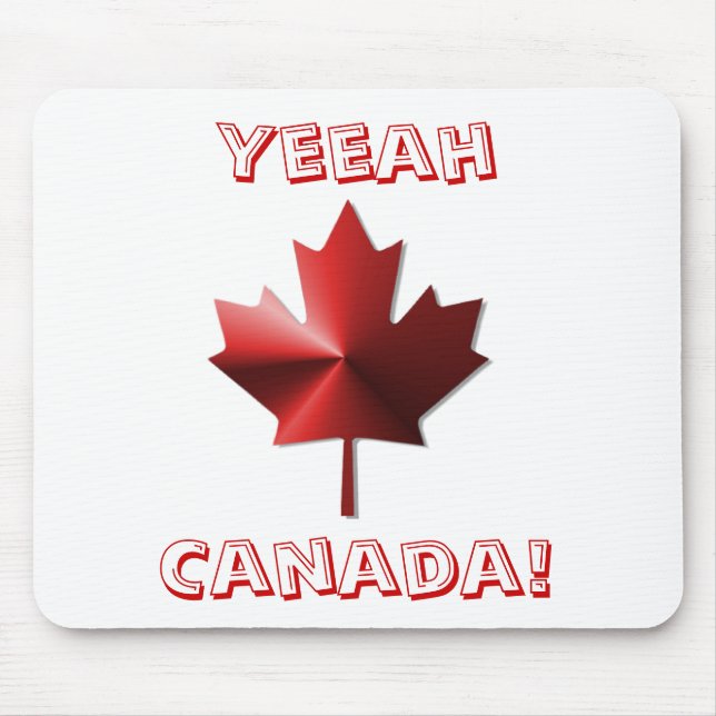 Yeeah Canada Flag Ahornleaf Mousepad (Vorne)