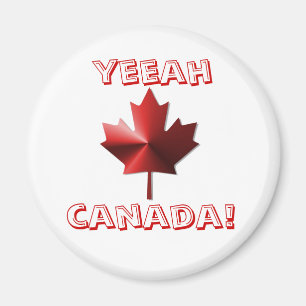 Yeeah Canada Flag Maple Leaf Magnet