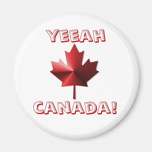 Yeeah Canada Flag Maple Leaf Magnet (Vorne)