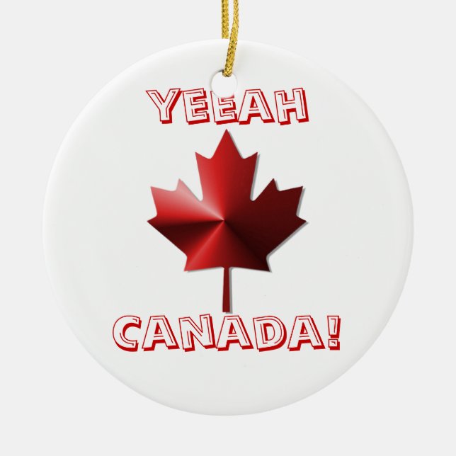 Yeeah Canada Flag Maple Leaf Ornament (Vorne)