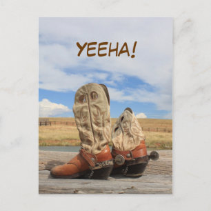 Yeeha! Western Boot Postcard Postkarte
