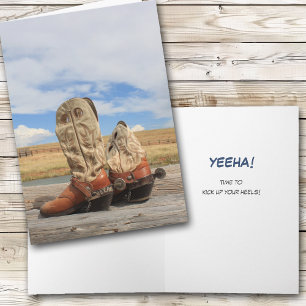 Yeeha! Western Stiefel-Feier-Aller-Anlässe-Karte Karte