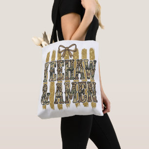 Yeehaw Amen Südwestliche Cowgirl-Christin Tasche