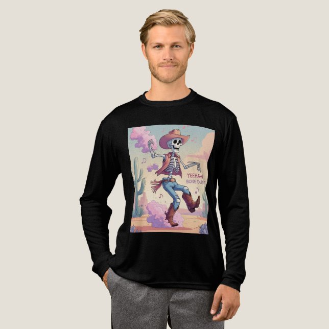 Yeehaw Bone Dust – Kickin’ Up Fun in the Desert! Tri-Blend Shirt (Volle Vorderseite)