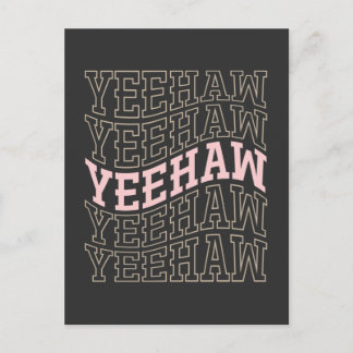 Yeehaw Cowboy Cowgirl Rodeo Western Country Postkarte