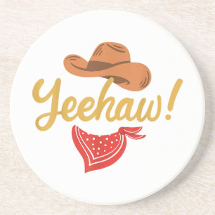 Yeehaw Cowboy Cowgirl Western Country Rodeo Getränkeuntersetzer