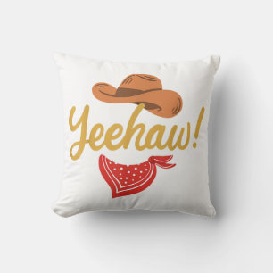 Yeehaw Cowboy Cowgirl Western Country Rodeo Kissen
