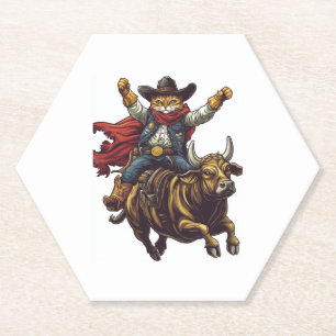 Yeehaw Kitty � Wild West Cat Cowboy Rodeo Untersetzer