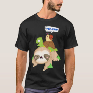 YeeHaw Sloth Turtel and Snail T-Shirt