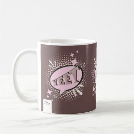 YEET Comic-Sprechblase Funny Meme Brown Kaffeetasse