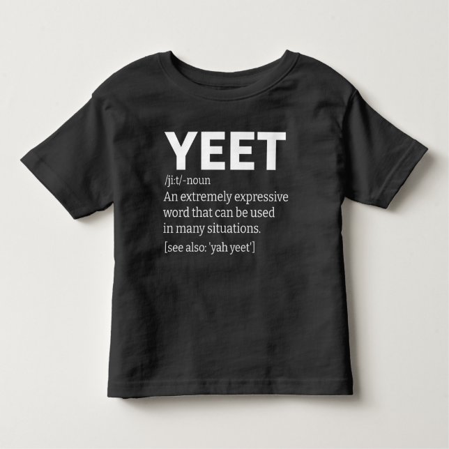 Yeet Definition Black Kleinkind T-shirt (Vorderseite)