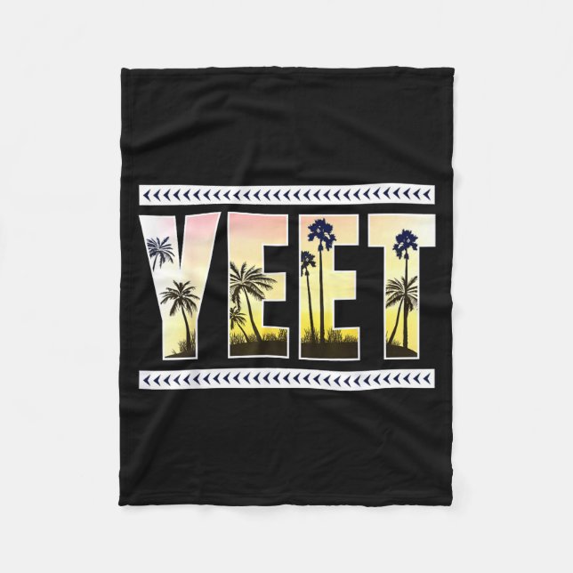 Yeet Funny Slang Quote Humor Meme  Fleecedecke (Vorderseite)
